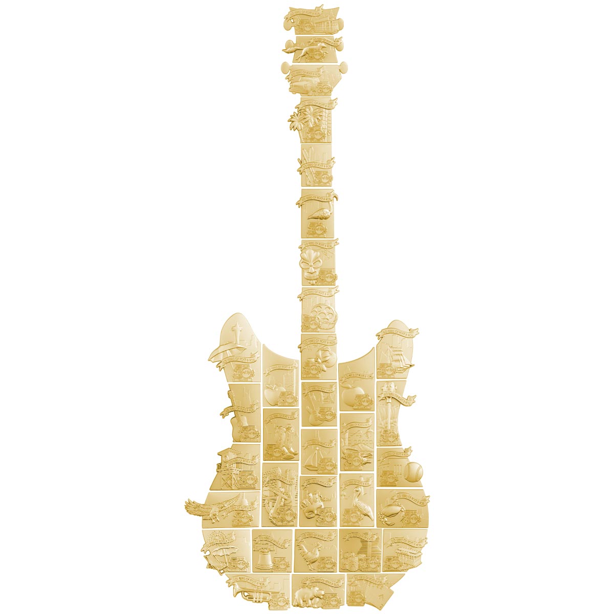 50th Anniversary US 3D Guitar Puzzle Pin Series image number 1